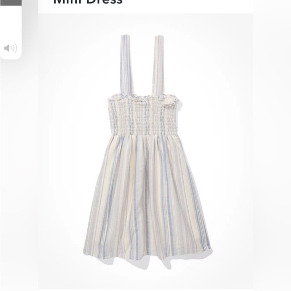 American Eagle outfitters smocked mini dress with a crisscross back. Size small. - Picture 2 of 12